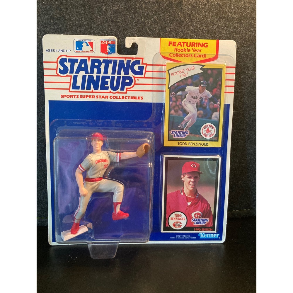 Kenner Starting Lineup 1990 Todd Benzinger Cincinnati Reds Figure Rookie Card